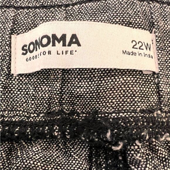 Sonoma Utility Jogger Pants Women Sz 22W Linen Blend Mid Rise Pockets Comfort - Picture 8 of 10
